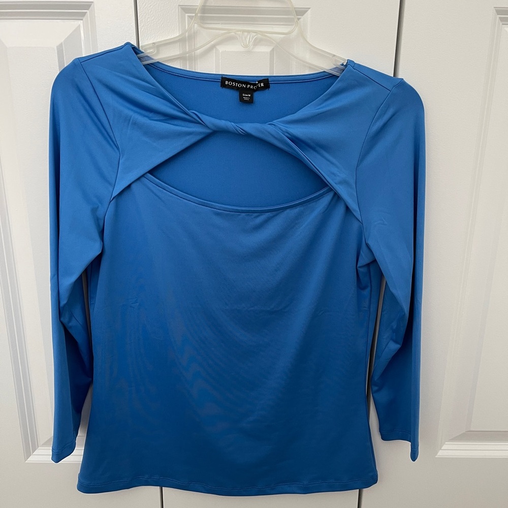 Boston Proper Vibrant Blue Blouse